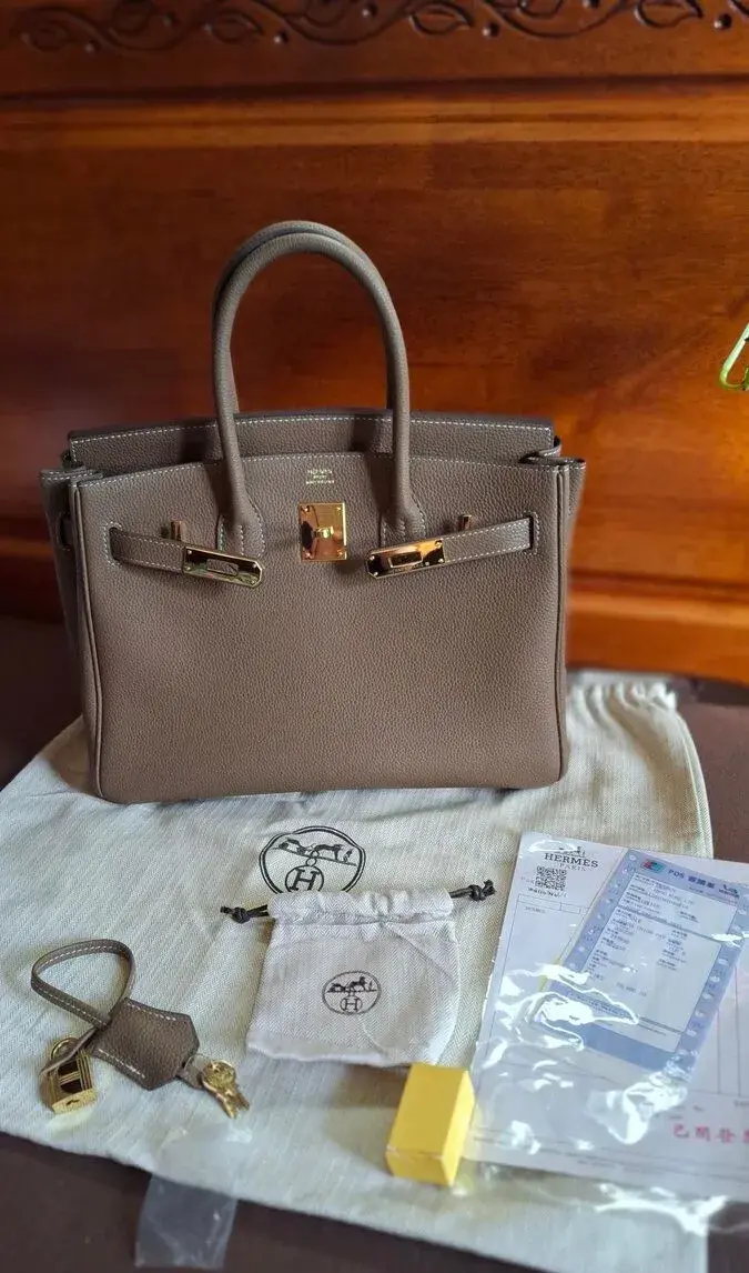 béžová kabelka hermes birkin 30 - nová
