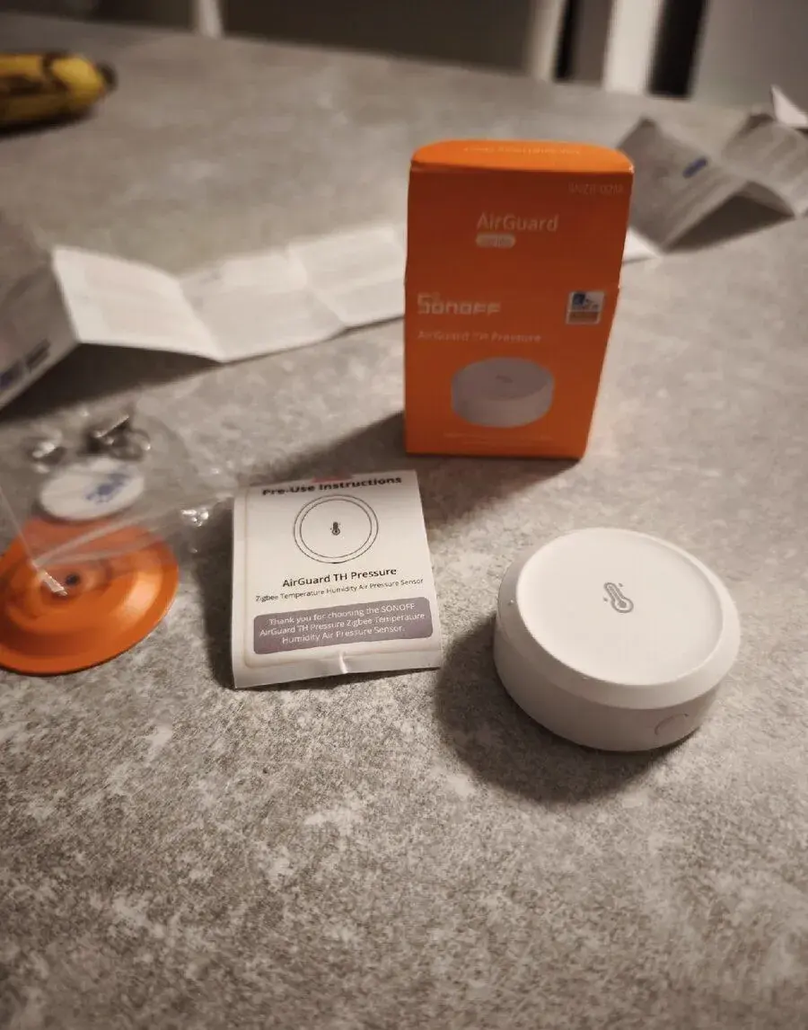 Sonoff SNZB-02M, smart home barometer, teplomer, vlhkomer