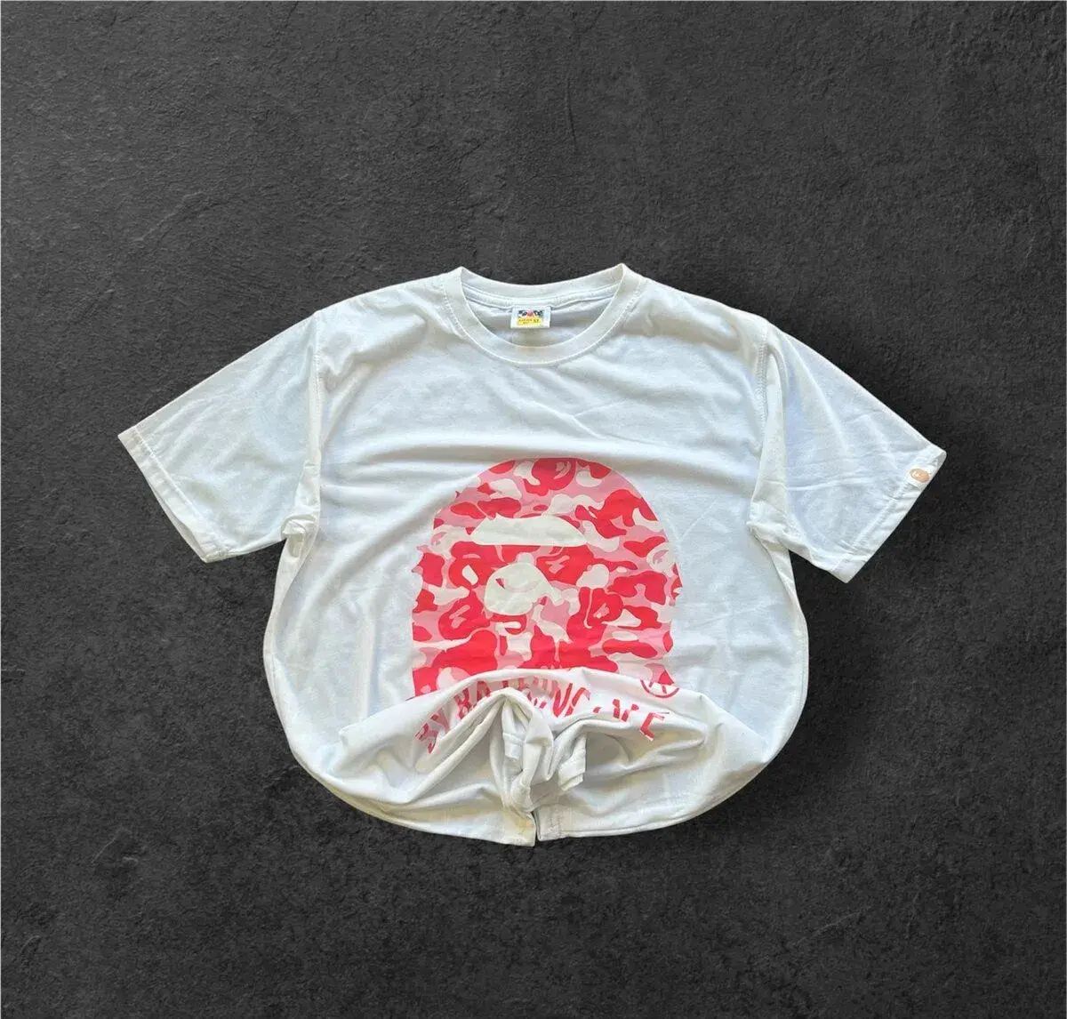 Bape Tshirt Pink Streetwear