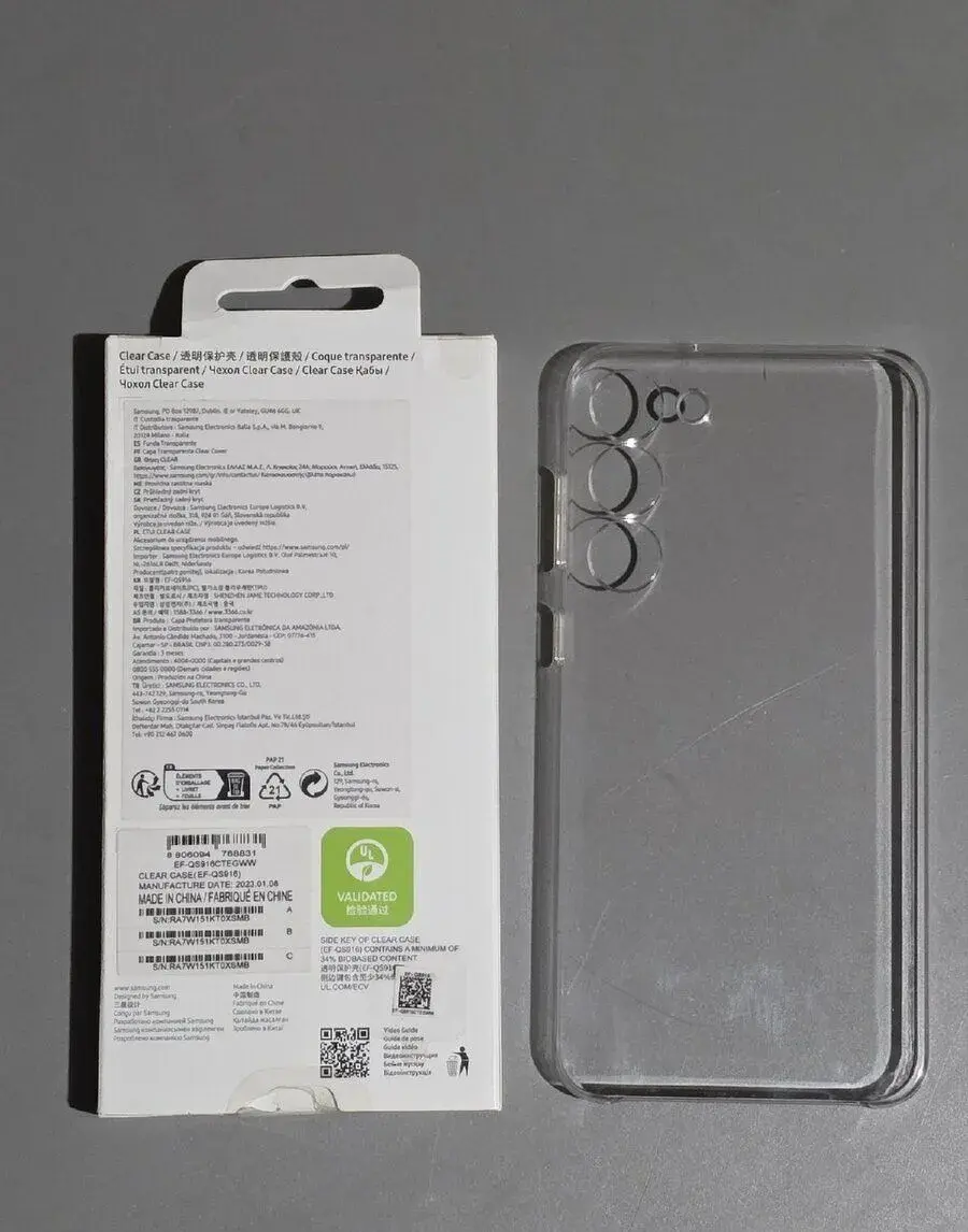 Priesvitný kryt na Samsung Galaxy S23 plus
