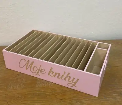Dreveny box na albi knihy, na pero albi
