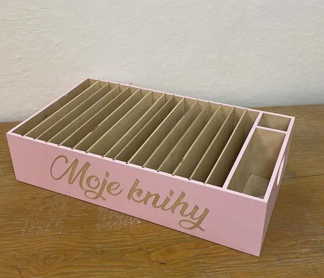 Dreveny box na albi knihy, na pero albi