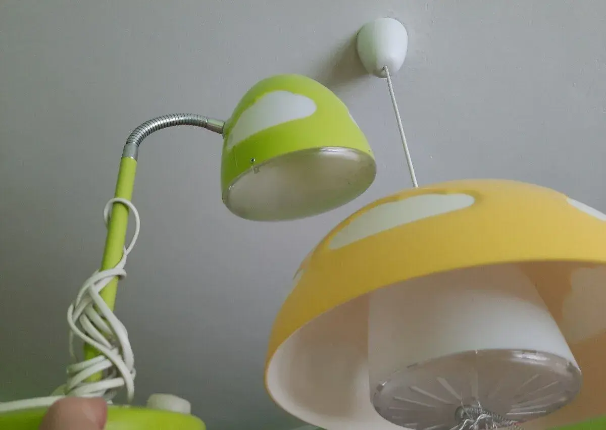 Detská stolová lampa + luster
