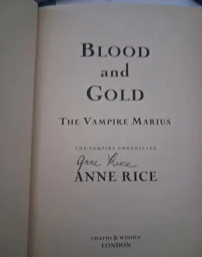 Anne Rice - Blood and Gold PODPÍSANÉ