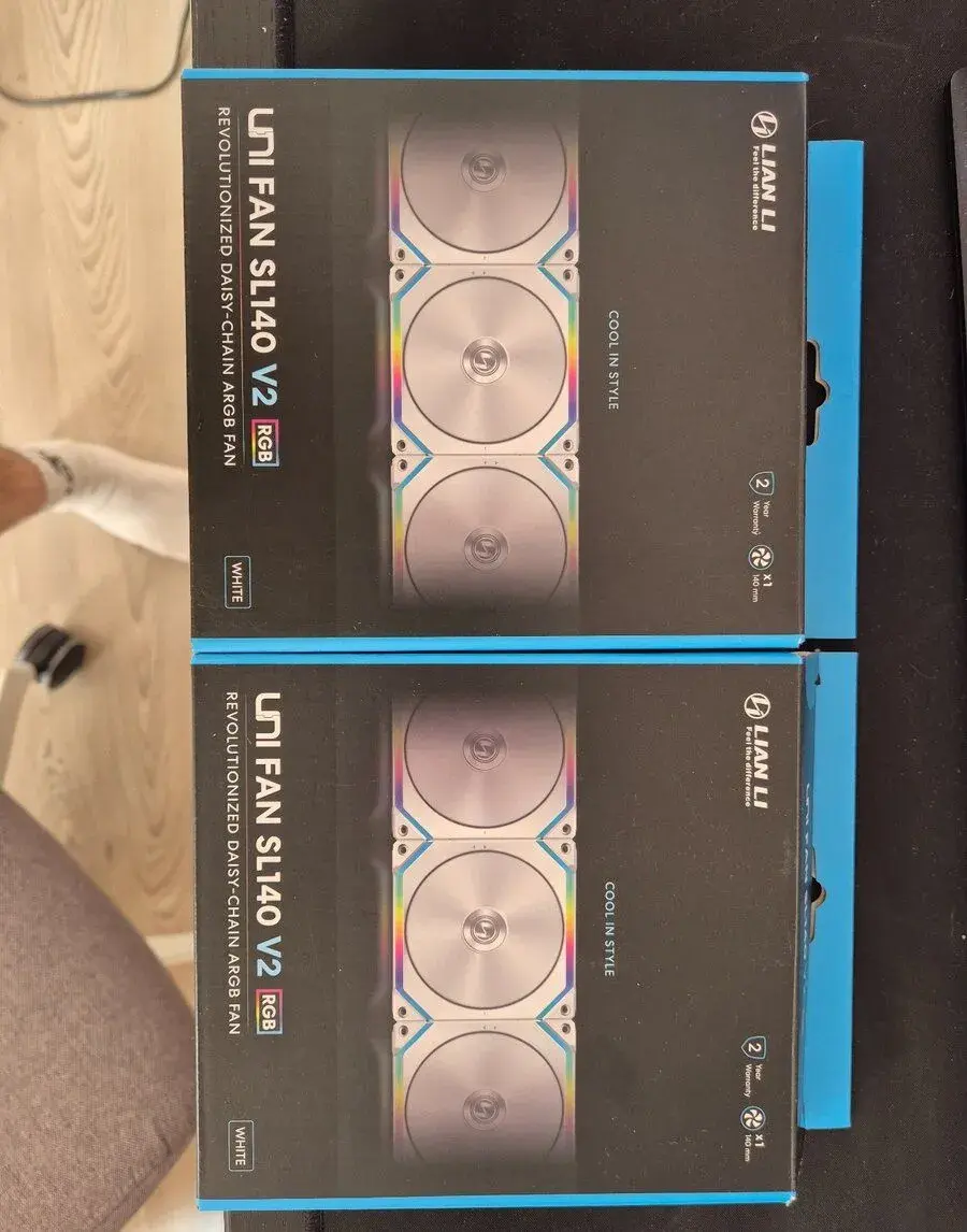 Lian Li UNI FAN SL140 RGB PWM, 140mm, 2ks, biely