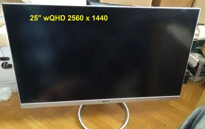 monitor IPS LCD 25 palcovy WQHD 2560x1440 (2K) Acer H257HU