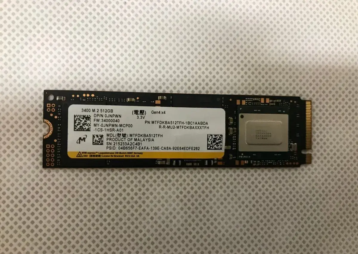 Ssd NVme M.2. disk MICRON 3400 512gb gen4x4.
