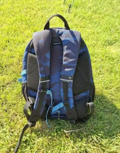 Školský vak Topgal, motív modrý maskáčový