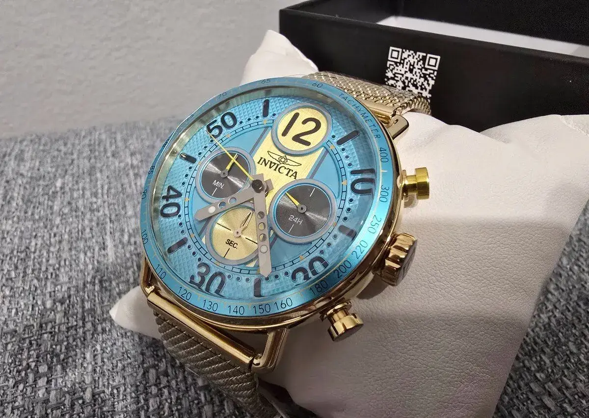 Invicta racing gold blue 44mm