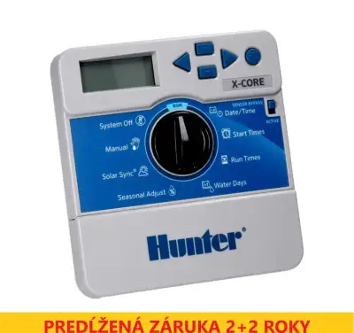 Riadiaca jednotka na závlahu a snímač vlhkosti pôdy.
