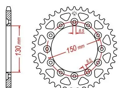 Rozeta JT sprockets Suzuki Honda XR600,XR250