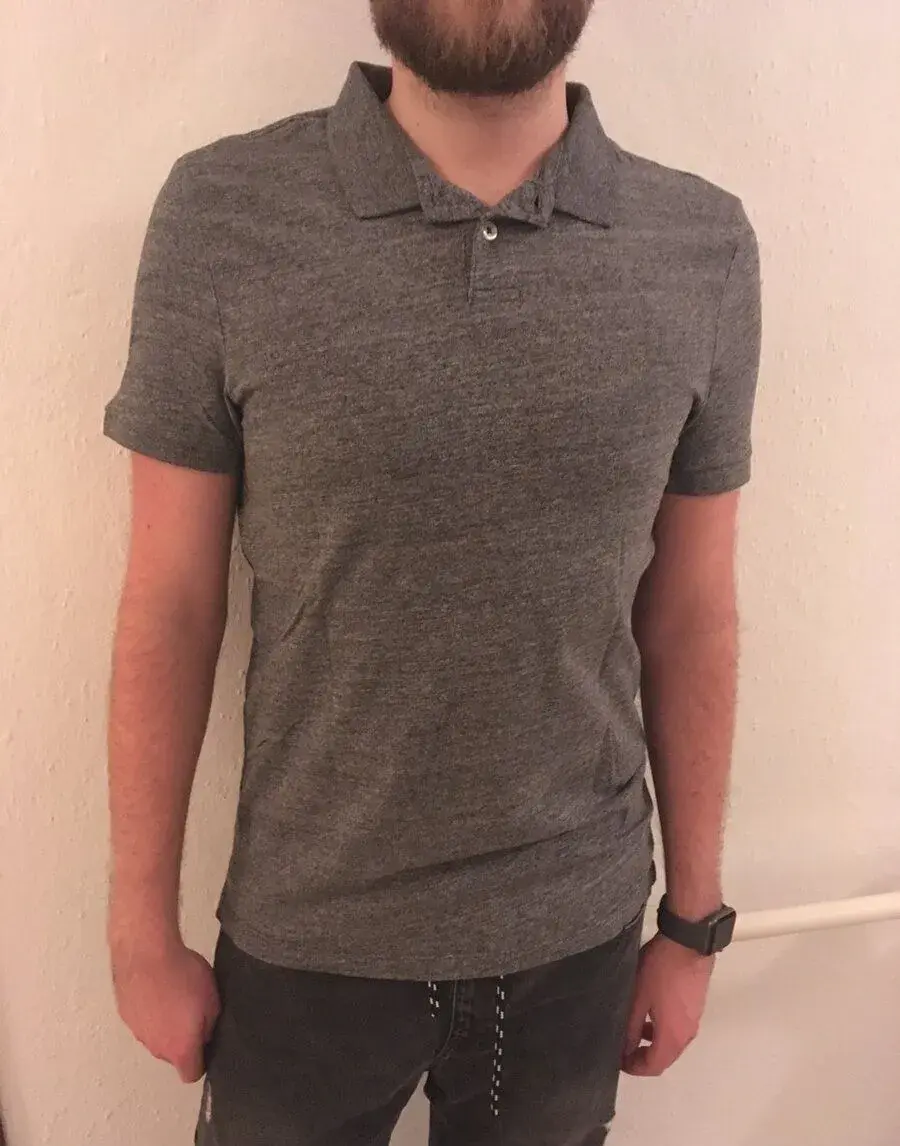 Šedá polokošeľa, S, H&M