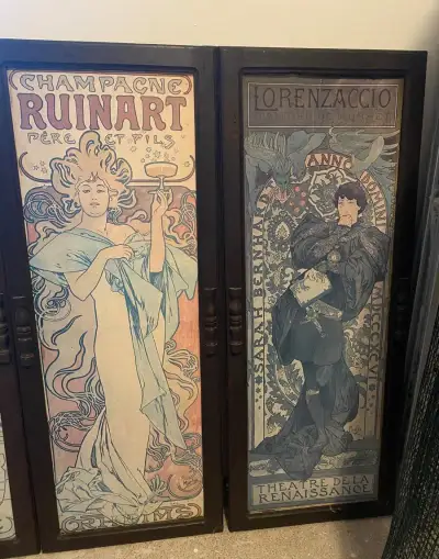 Alfonz Mucha krásne 4 secesné obrazy na stenu