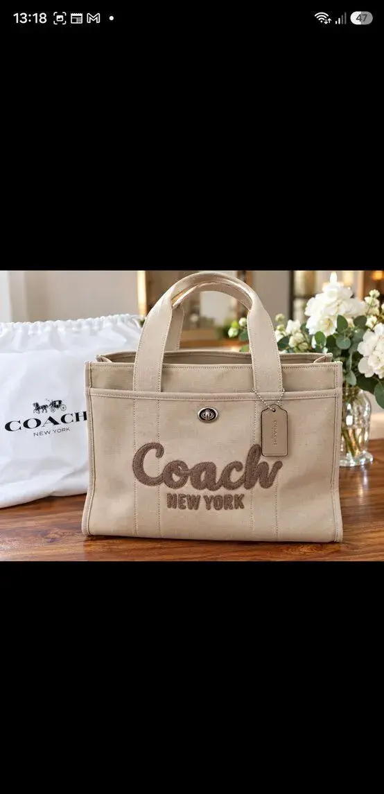 COACH Cargo 42 Canvas Tote – NOVÁ, nenosená + dust bag
