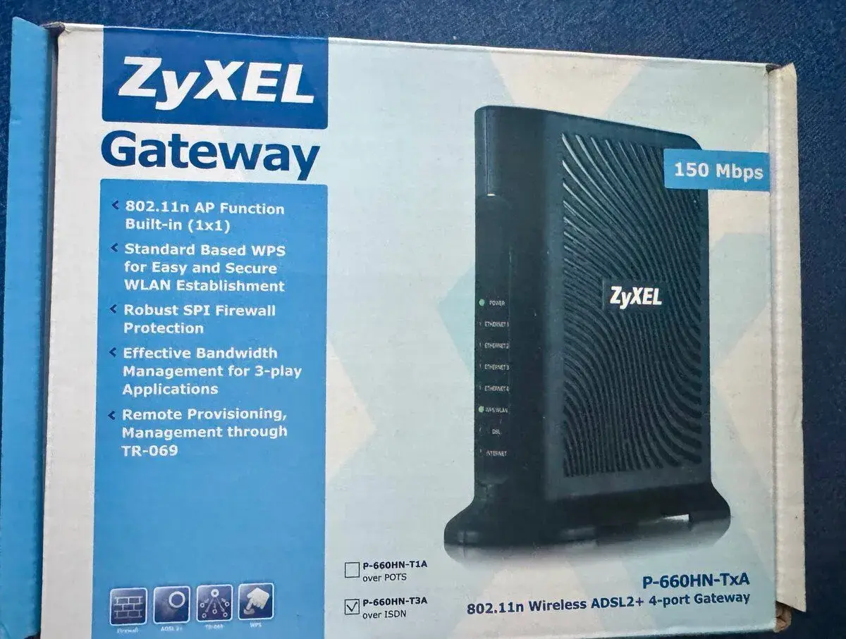 Wi-Fi ADSL2+ router ZyXEL Gateway (P-660HN-TxA)