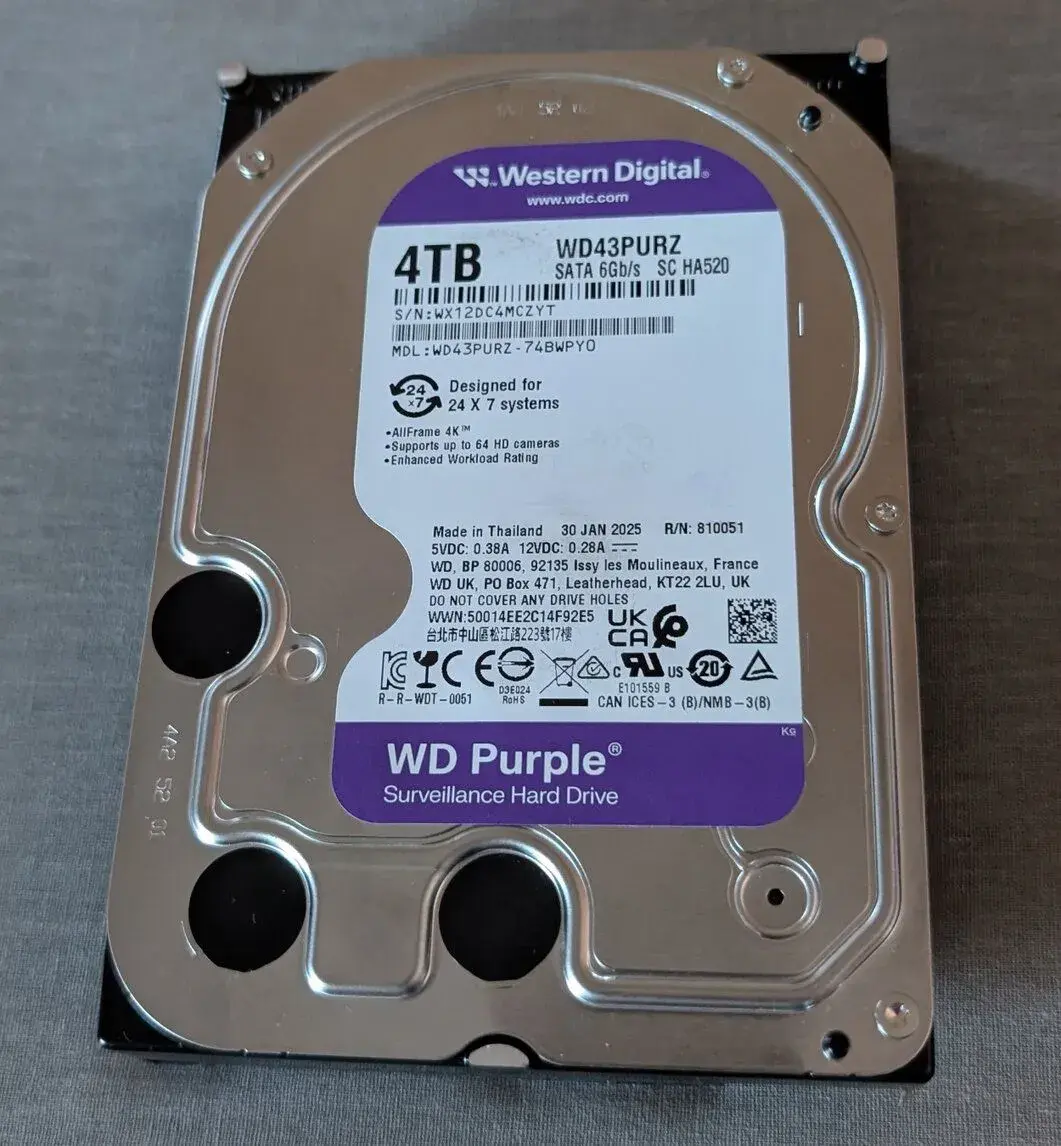 4TB HDD WD Purple
