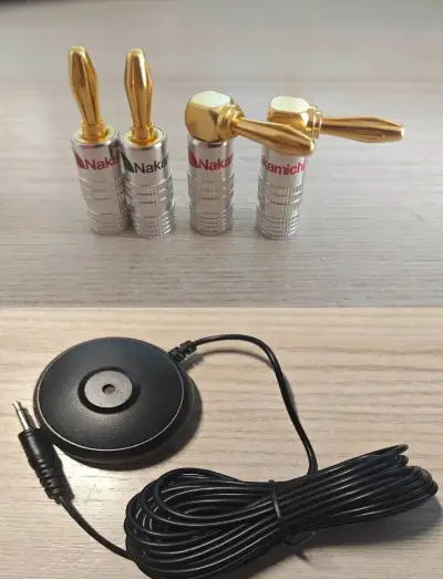Repro banániky Nakamichi a kalibračný mikrofon nové