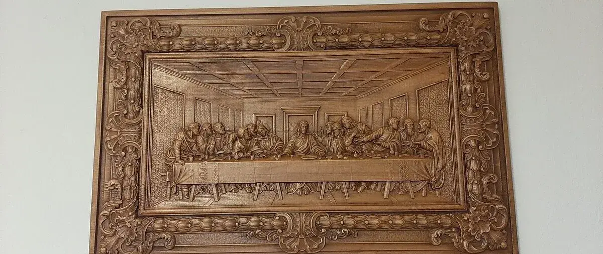 Drevený obraz Posledna večera 94×60cm