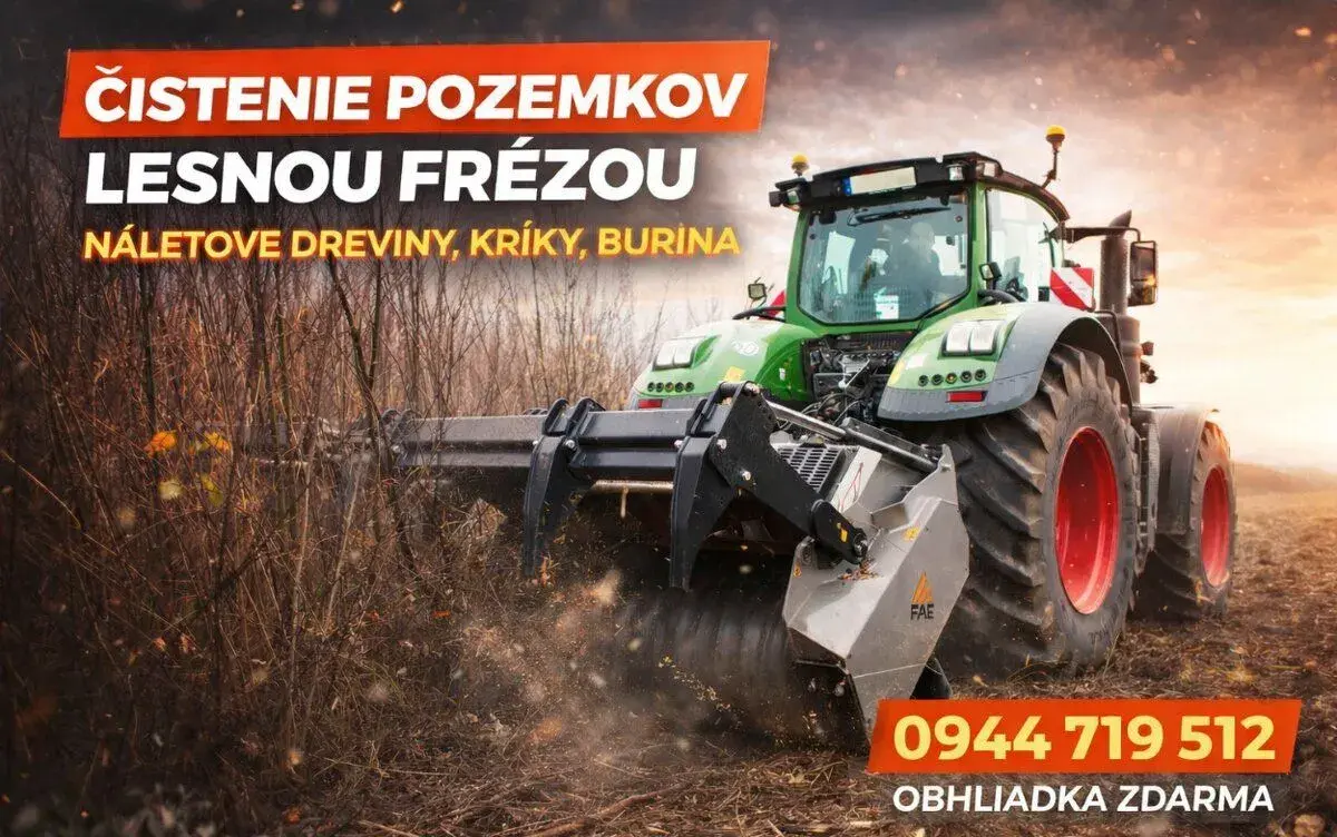🌲🌿 Mulčovanie lesnou frezou a Kosenie pozemkov