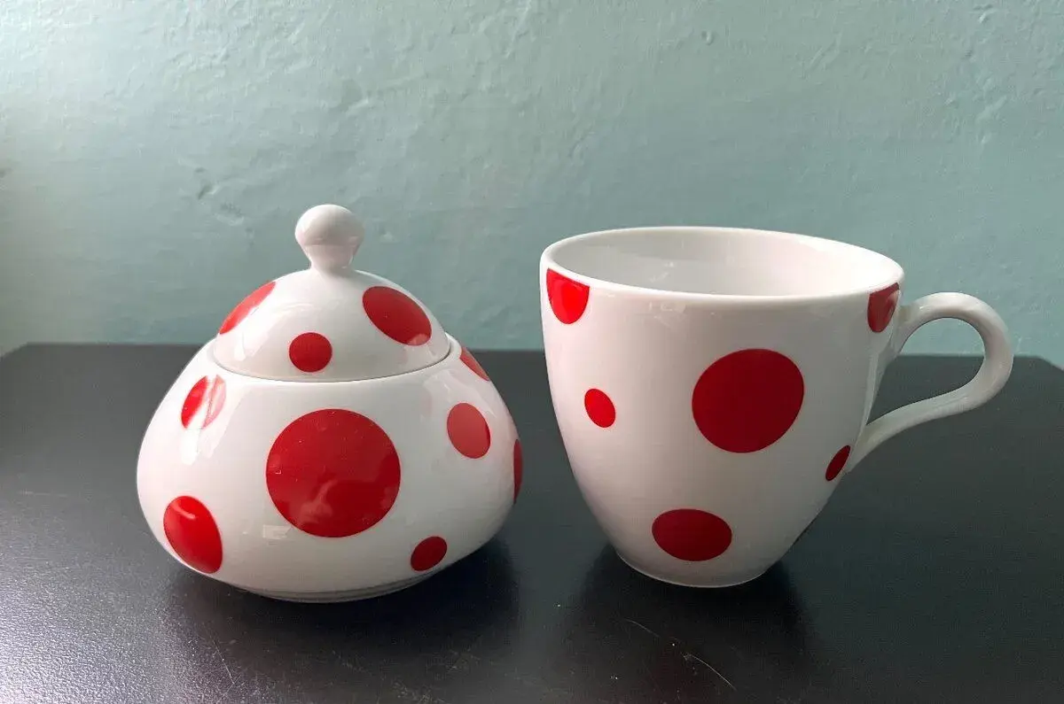 BOHEMIA PORCELÁNOVÁ CUKORNIČKA A ČAJOVÁ ŠÁLKA