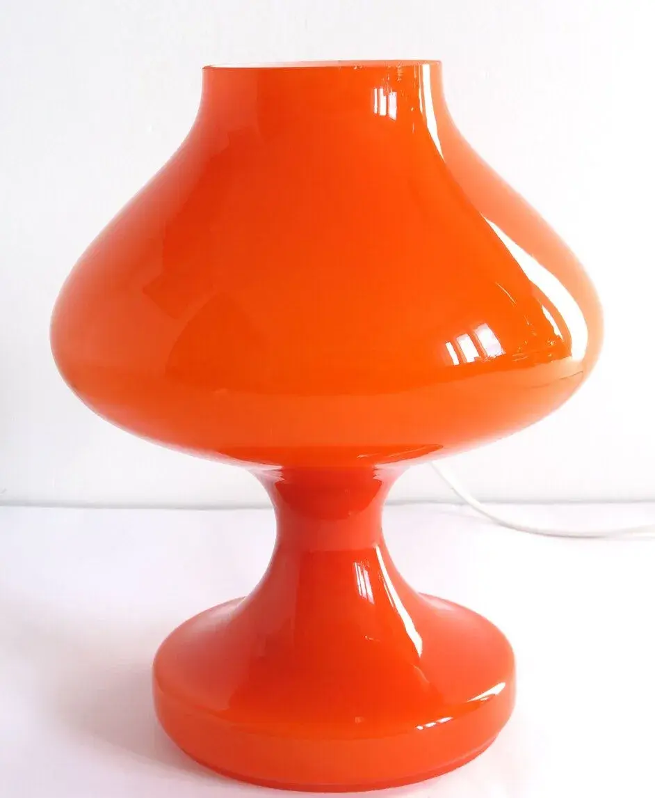 Retro sklenená stolová Lampa ČSSR Tabery