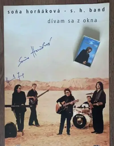 MC Kazeta SOŇA HORŇÁKOVÁ a S. H. BAND + plagát s autogramami