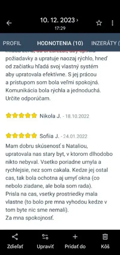 kvalitné spoľahlive upratovanie