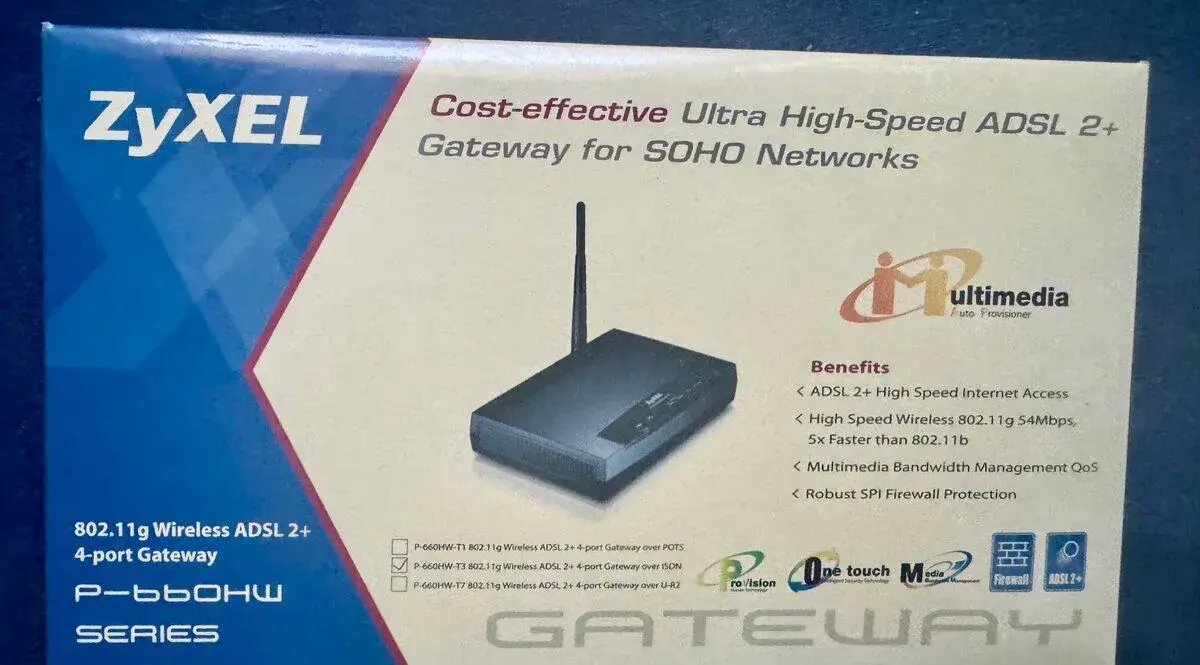 Wi-Fi ADSL2+ router ZyXEL P-660HW Series (Gateway)