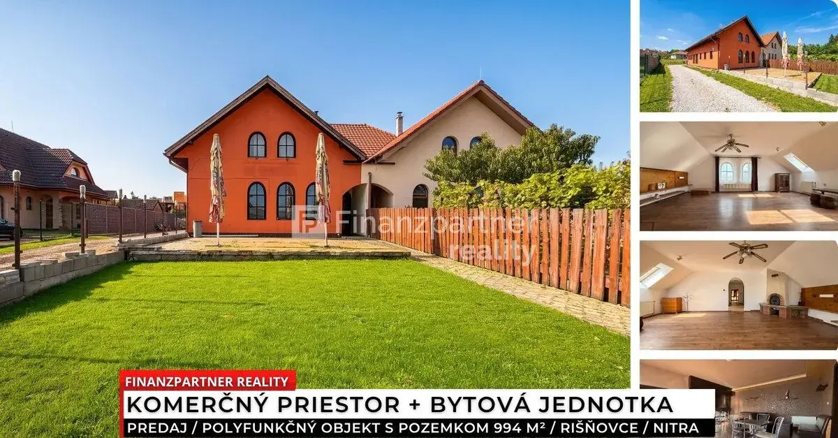 Polyfunkčný objekt (komerčný priestor + byt) Rišňovce, Nitra