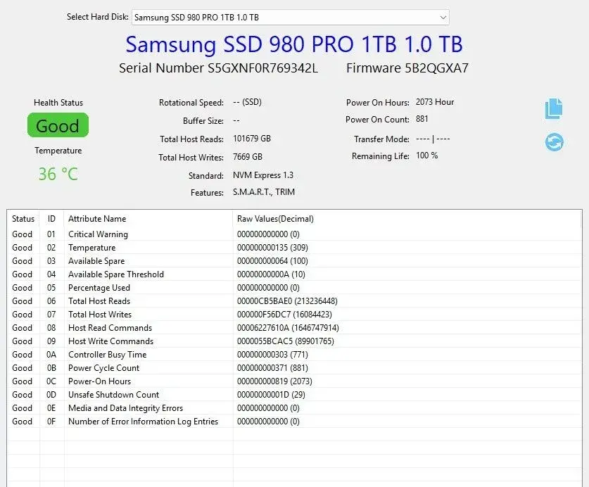 Samsung 980 Pro 1TB