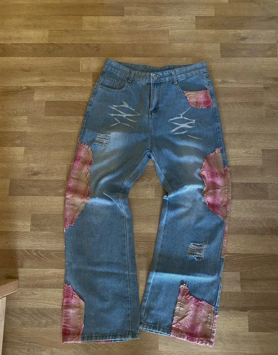 Panske rifle denim jeans y2k