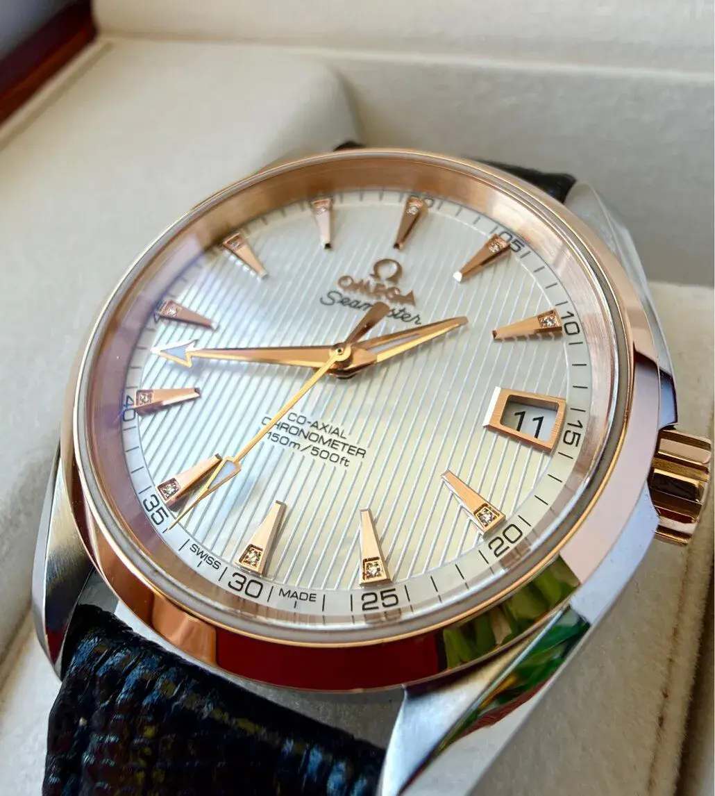 OMEGA Seamaster Aqua Terra 150M - Diamond,18k zlato,Perlmut