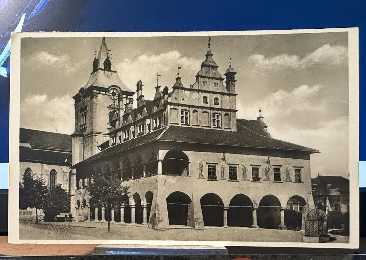 Sada 4x historická pohľadnica LEVOČA (Radnica) - 50. roky
