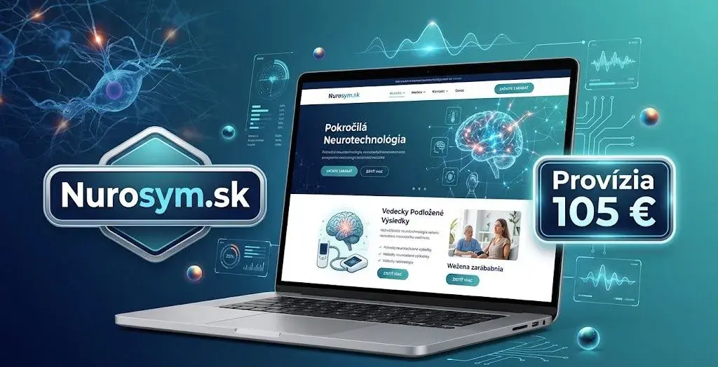 Web a doména Nurosym.sk - affiliate predaj, provízia 105 €