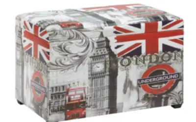 ENGLAND sediaca truhlica s úložným priestorom