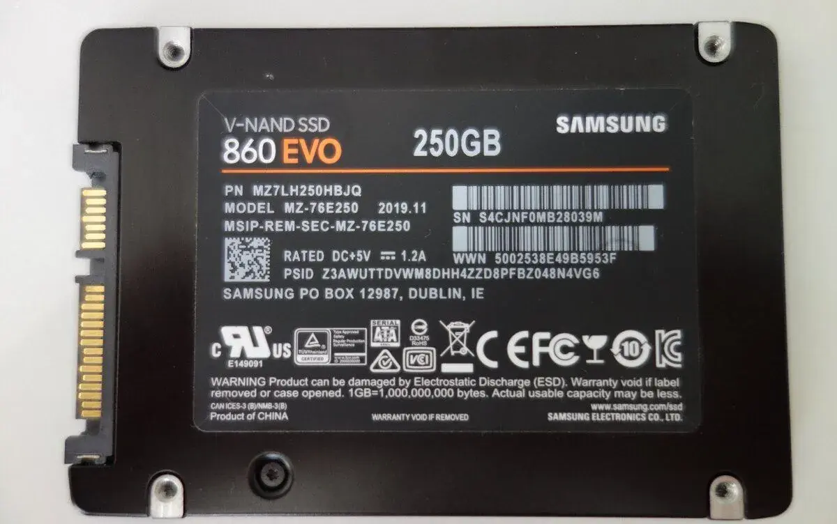 250GB SSD SAMSUNG 860 Evo 2.5" SATA