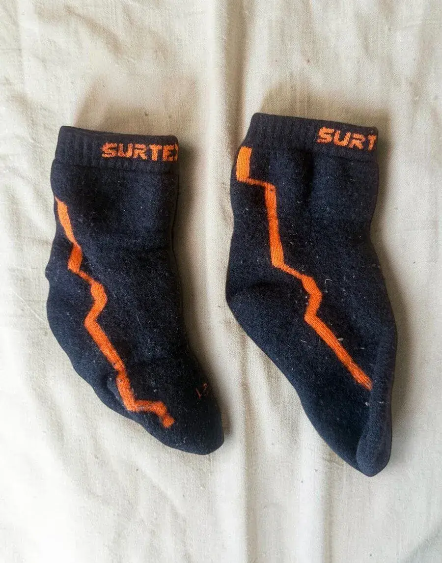 Detské ponožky Surtex, tmavomodré s oranžovou