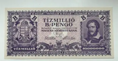 Bankovky Maďarsko 1000 Korona 1920 a 10 Mil B Pengo UNC