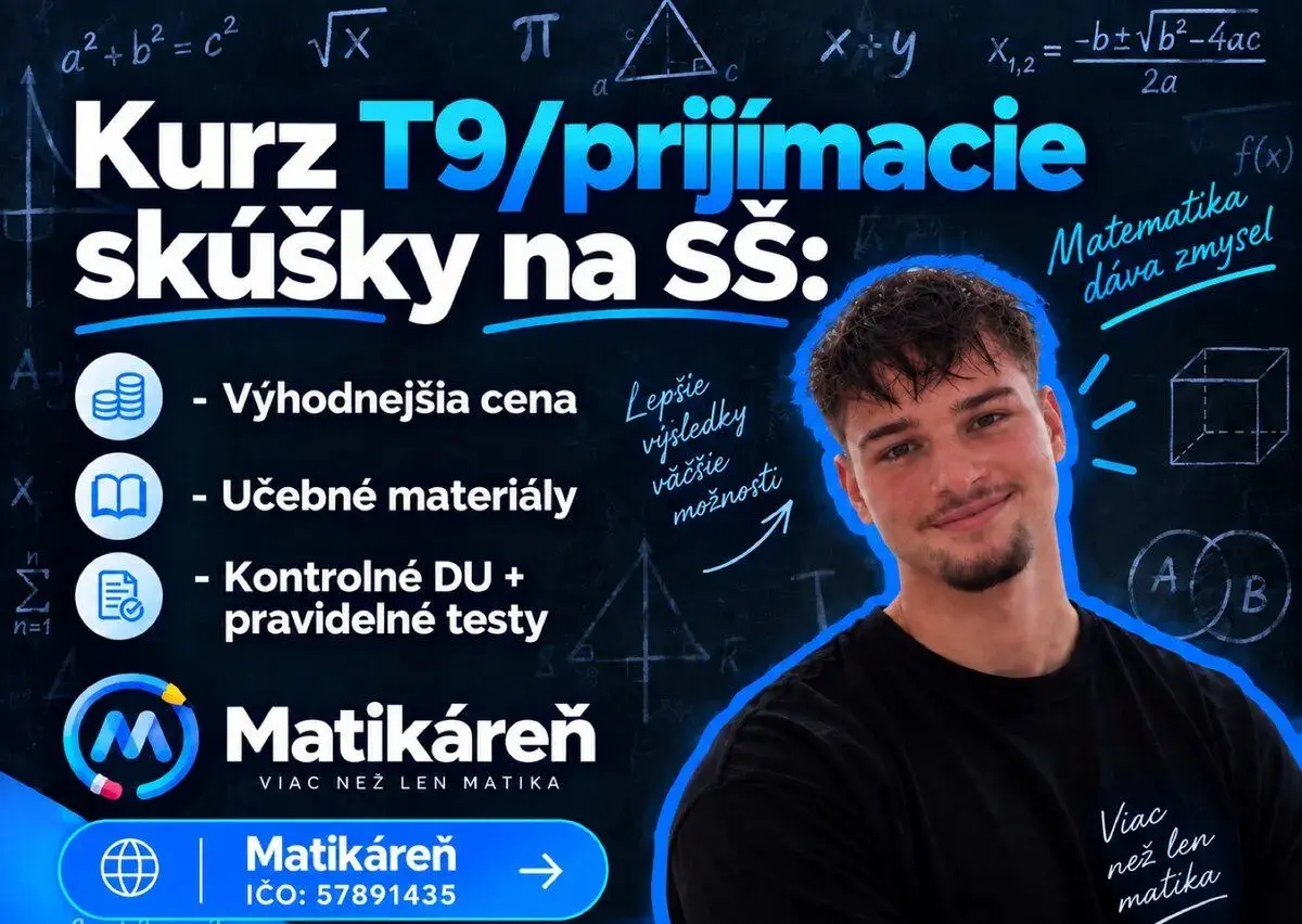 Príprava na T9/Príjmačky na SŠ - Doučovanie matematiky