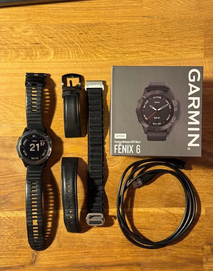 Garmin Fenix 6 Sapphire Carbon Gray DLC