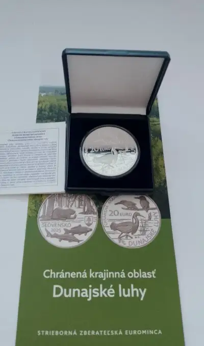 Strieborná minca 20 € CHKO Dunajské luhy PROOF 2025