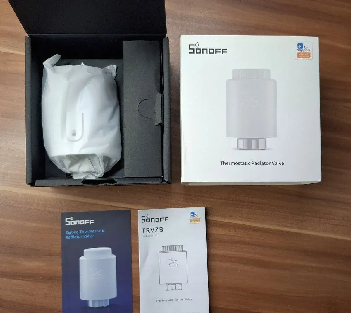 SONOFF TRVZB Zigbee termostatická hlavica, komplet