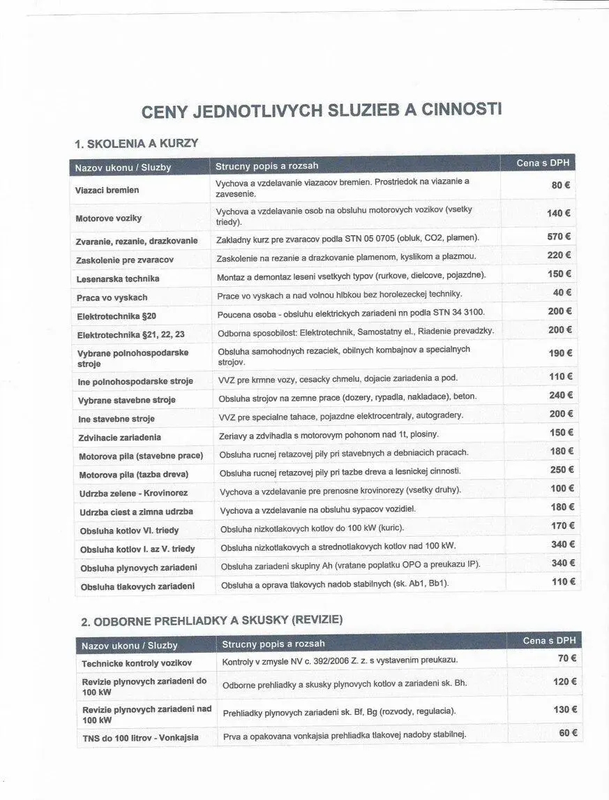 Kurz školenie vyhláška doklad o absolvovaní
