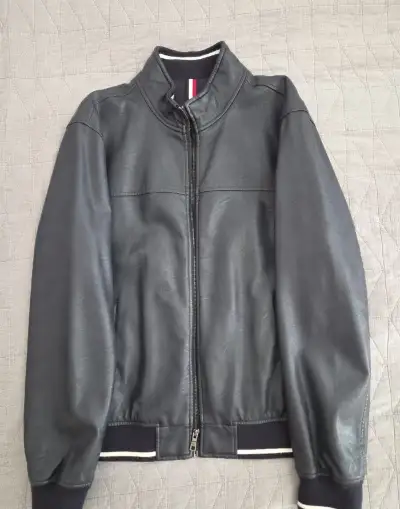 Kožená bunda Tommy Hilfiger